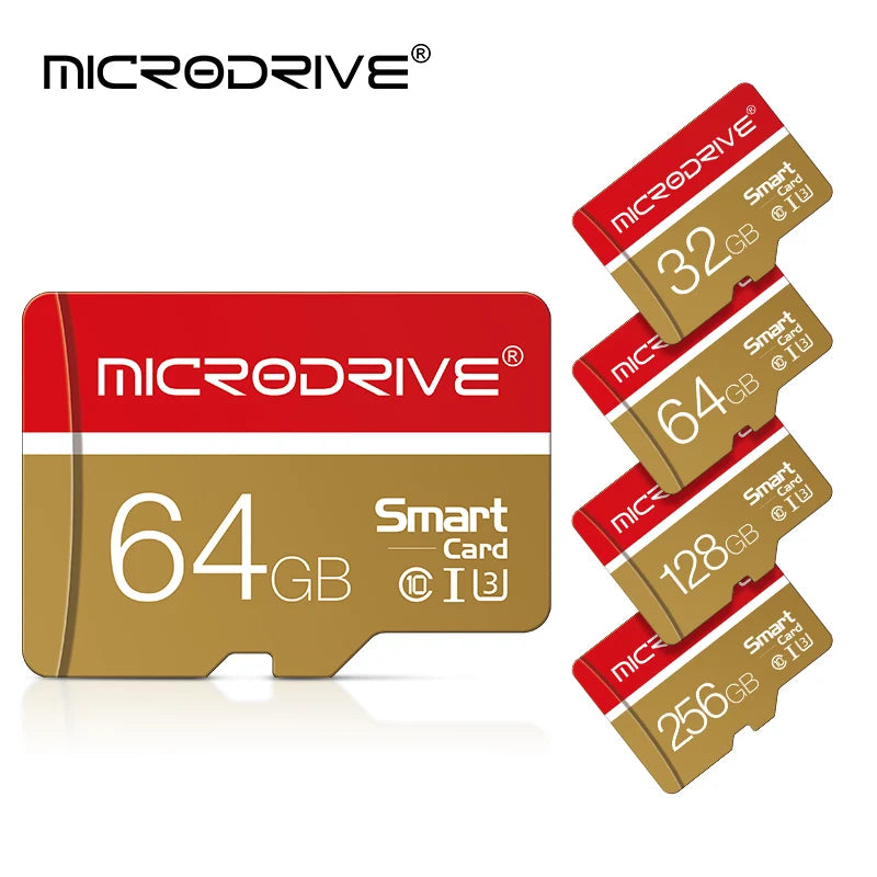 MicroDrive Micro SD Card Class 10 U3 V30 A2 – 4GB to 256GB Flash Memory Card PRIMED