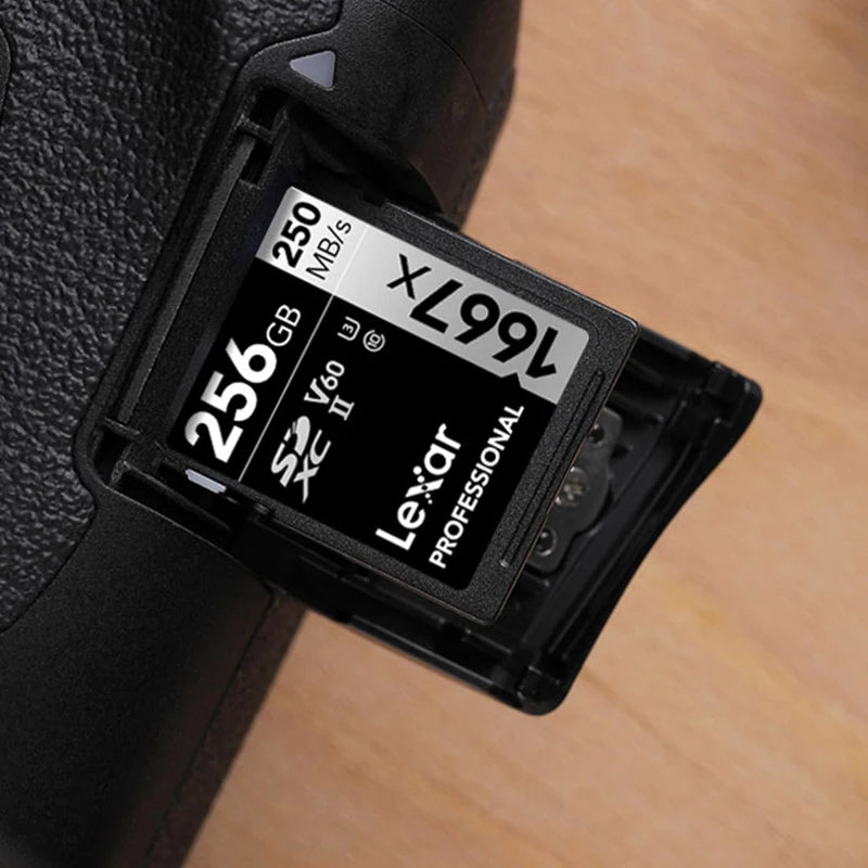Lexar 1667x V60 SDXC UHS-II Card | 4K | 250MB/s | 64–256GB SD Memory Card PRIMED