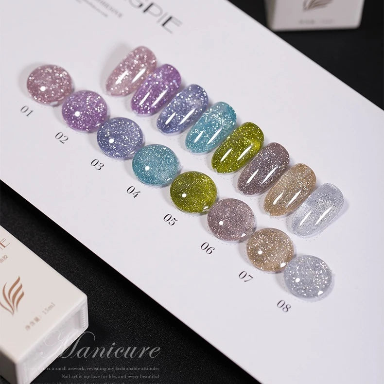 Diamond Glitter Gel Polish – Holographic UV LED Nail Gel 15ml