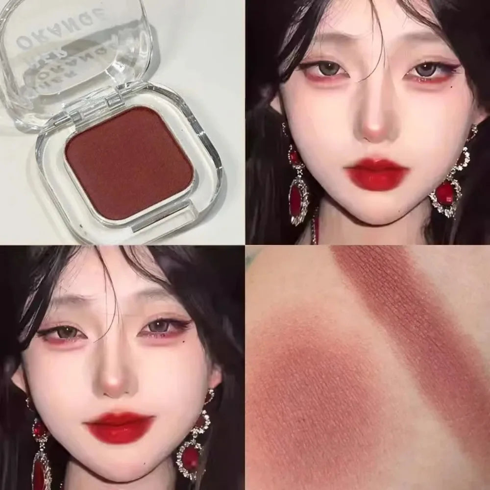 Red Brown Shimmer Matte Eyeshadow | Multifunctional Single Pan