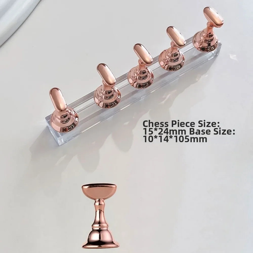 5-Pack Magnetic Nail Art Display Stand – Crystal Base Holder