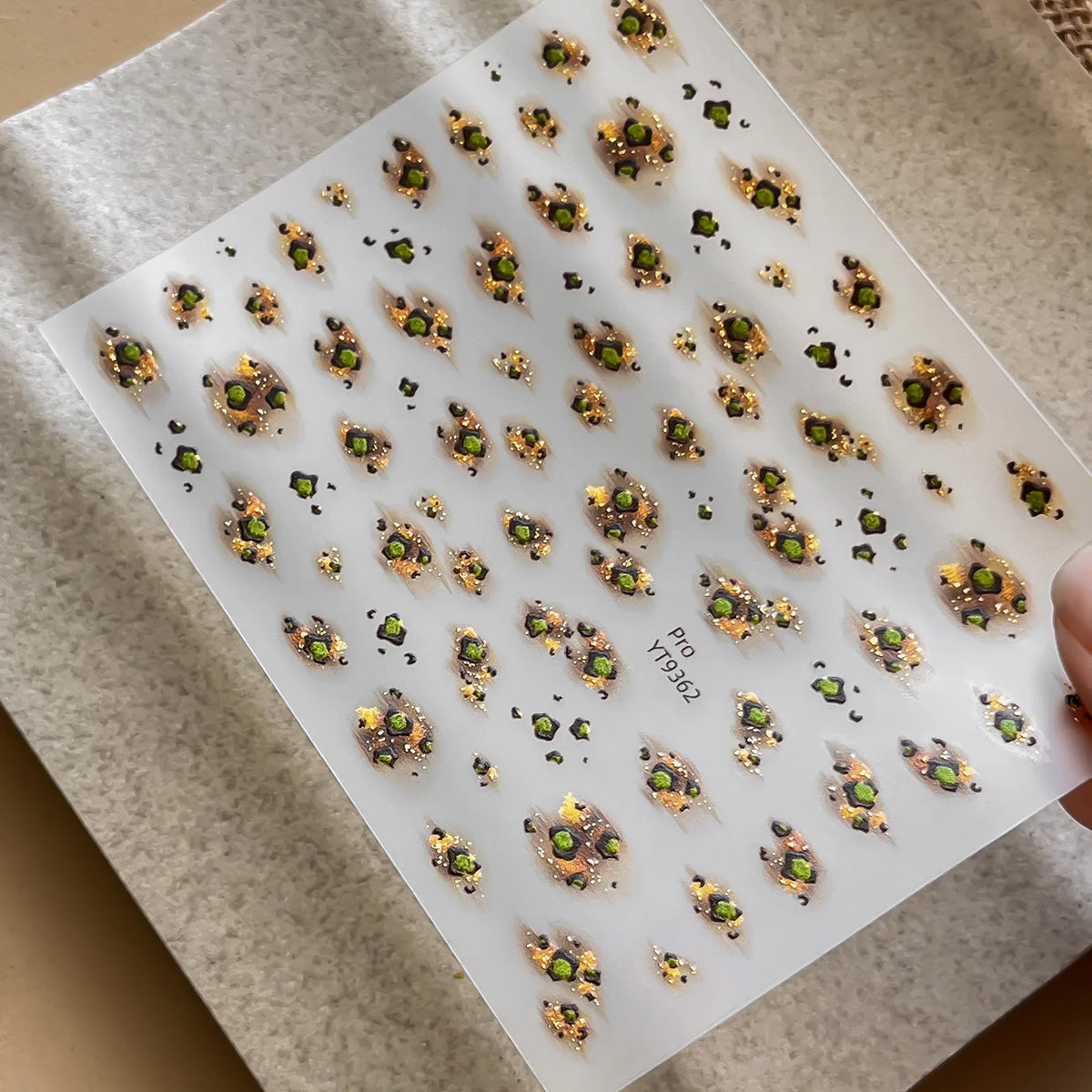 Leopard Amber Nail Stickers – Self-Adhesive Nail Art Decals Nail Art Stickers PRIMED