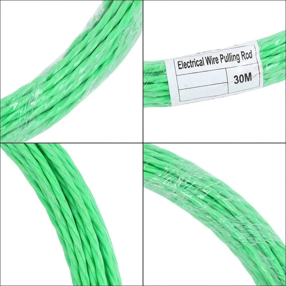 98.4FT Electrician Fish Tape – Polyester Wire Puller Swivel Tip Electrician Fish Tape PRIMED