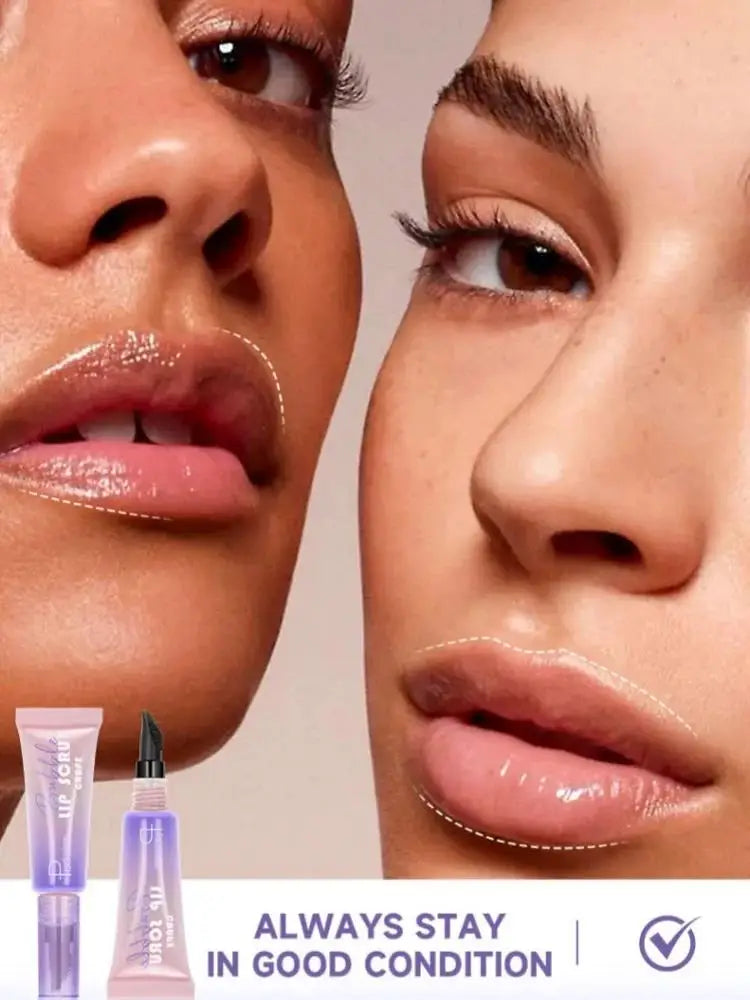Pudaier Bubble Lip Exfoliator Foaming Scrub & Hydrating Balm