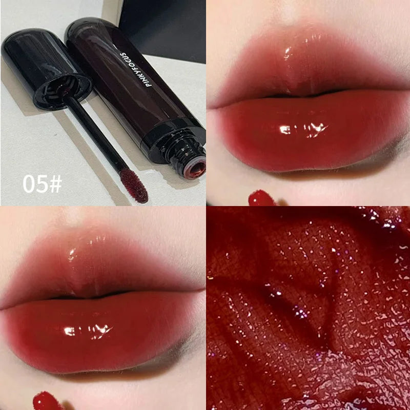 Red Brown Mirror Lip Glaze – Pigmented Liquid Lipstick 9g