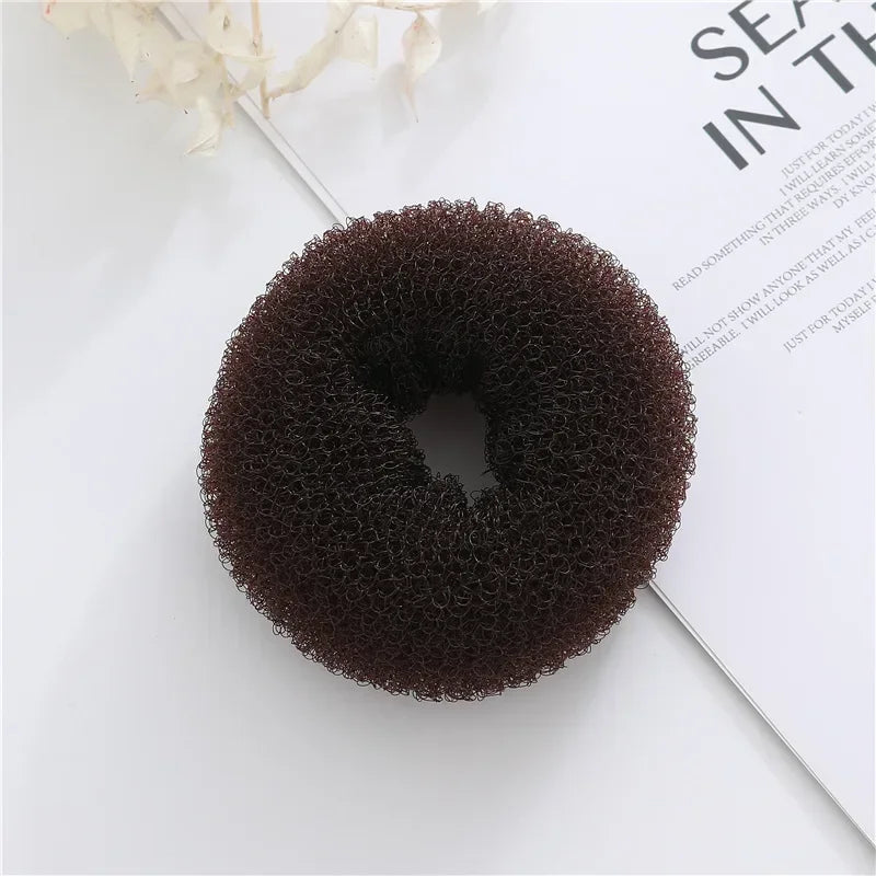 Hair Bun Donut Foam Sponge Ring Styling Tool – Women & Girls Hair Bun Styling Tool PRIMED Coffee -S
