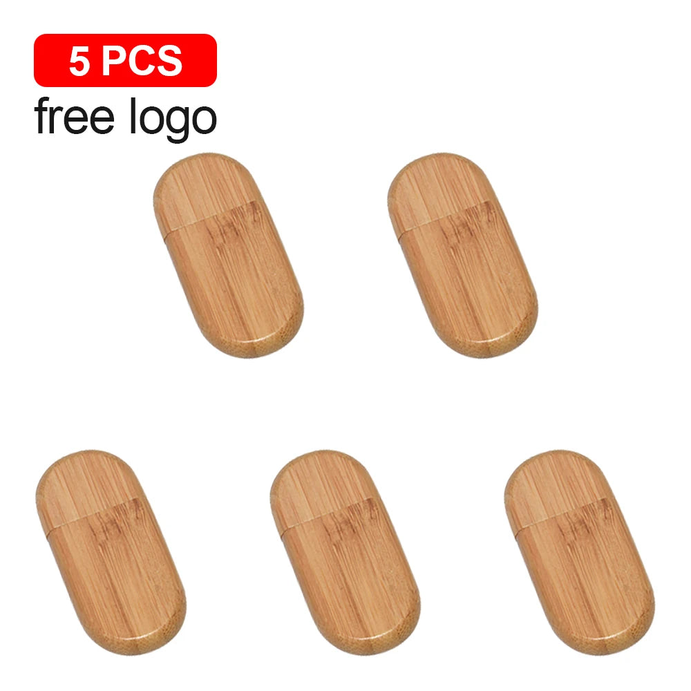 5-Pack Wooden USB 3.0 Flash Drive 4GB–64GB | Custom Logo USB Flash Drive PRIMED 4GB Carbonized