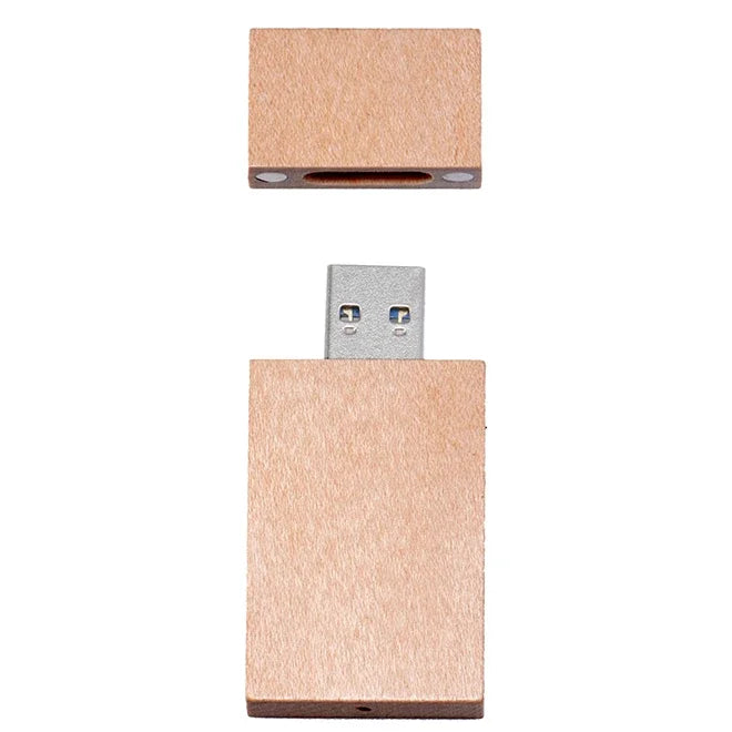 Wooden USB Flash Drive Custom Laser Engraved – 8GB to 64GB Gift USB Flash Drive PRIMED 8GB Maple wood no box CN