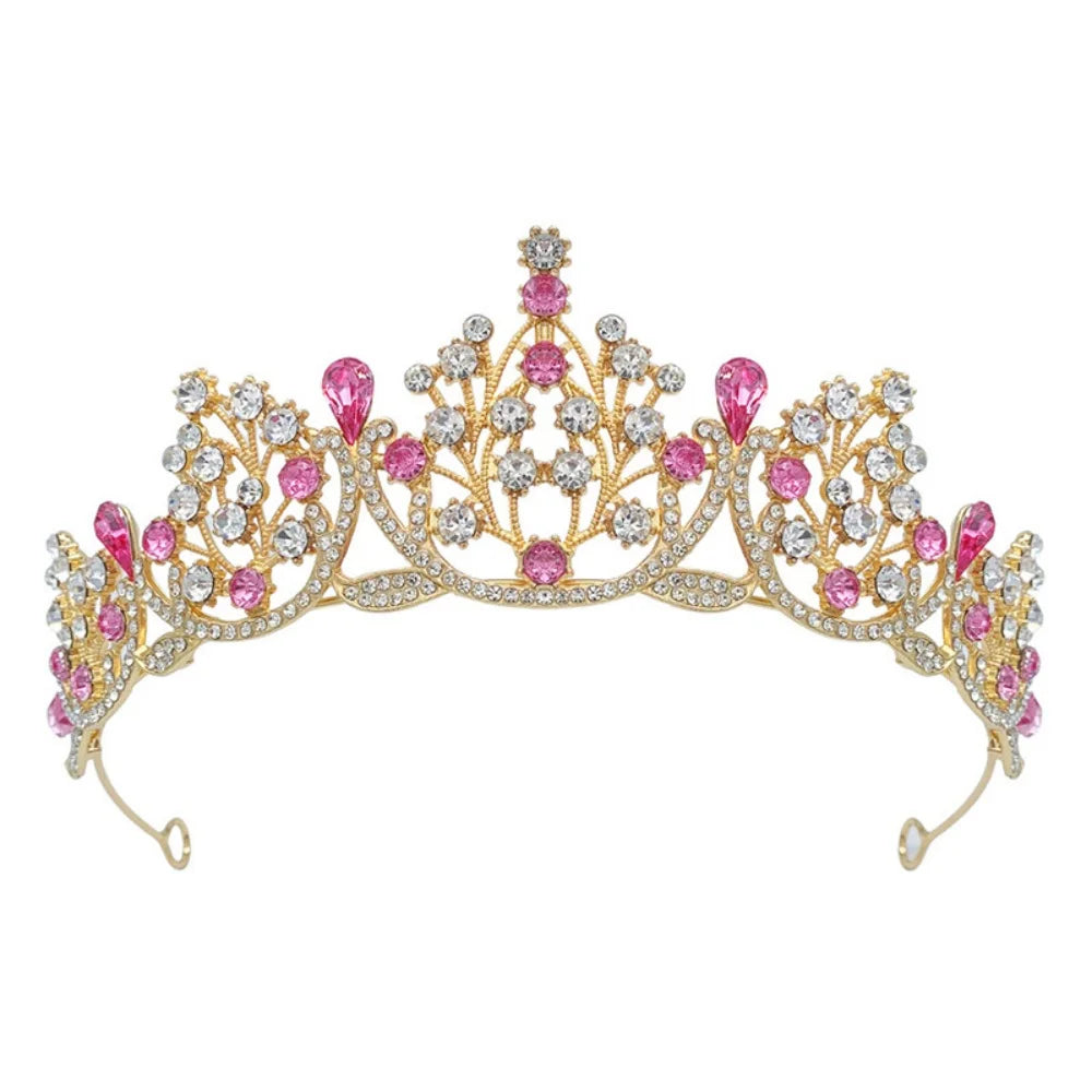 Rhinestone Crystal Tiara Crown Baroque Bridal Wedding Headband