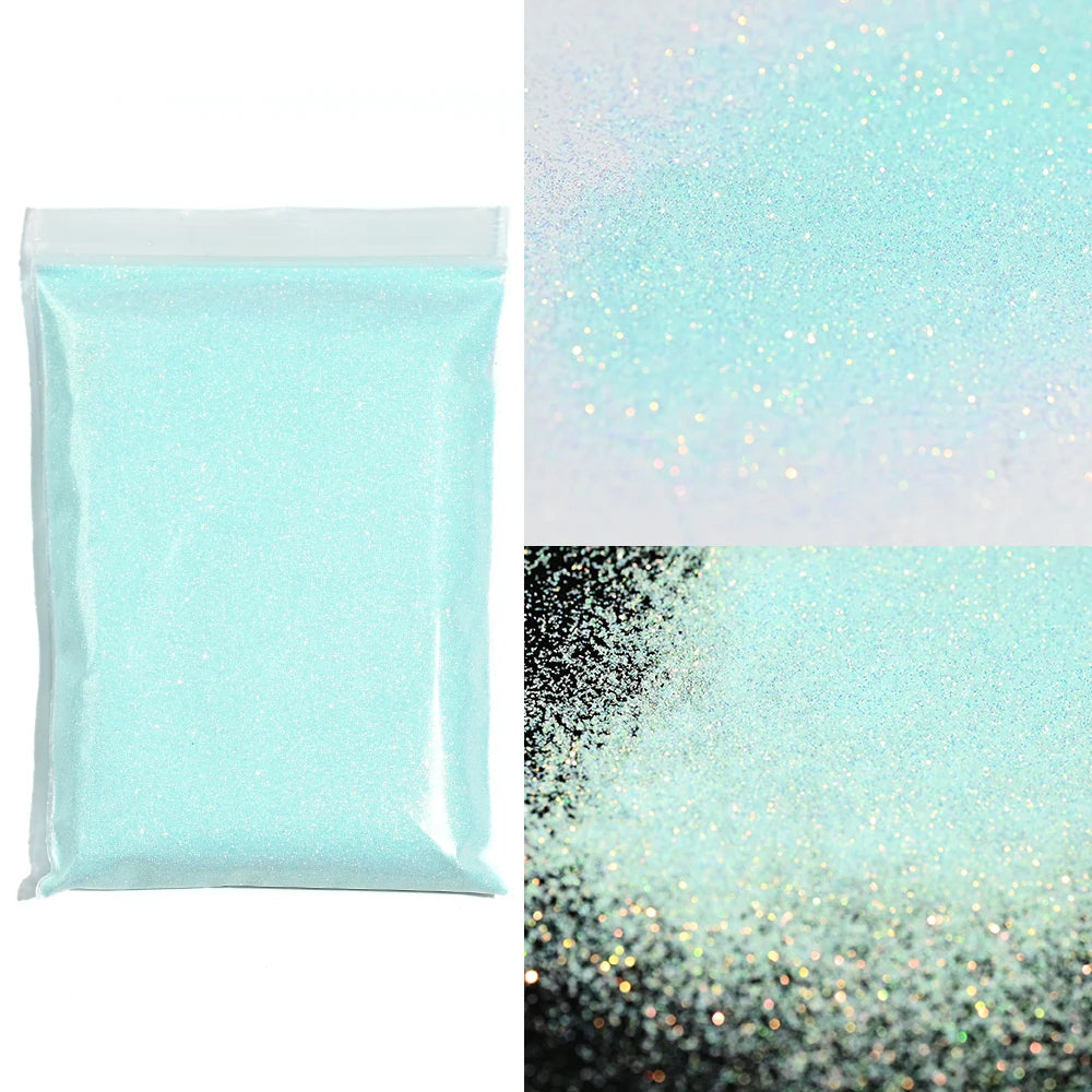 Ultra-Fine Nail Glitter Powder 10g – Pink & Blue Chrome Pigment
