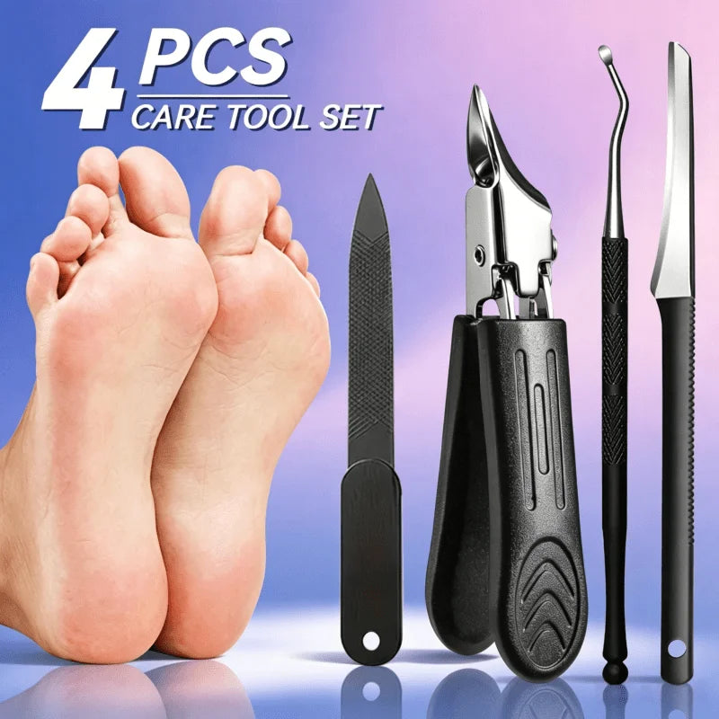 Stainless Steel Pedicure Kit – Sharp Nail Clippers & Grooming Set
