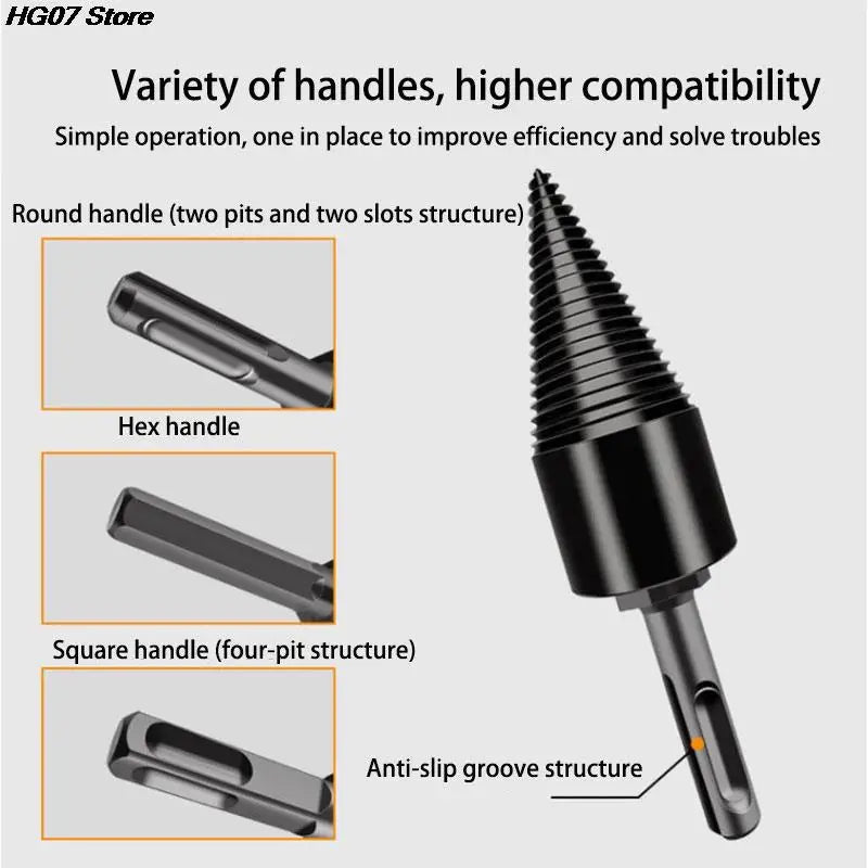 32mm Firewood Splitting Cone Drill Bit | Log Splitter Tool