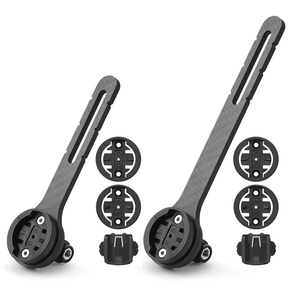 Carbon Fiber Bike Computer Mount | Universal Handlebar Holder Bike Computer Mount PRIMED