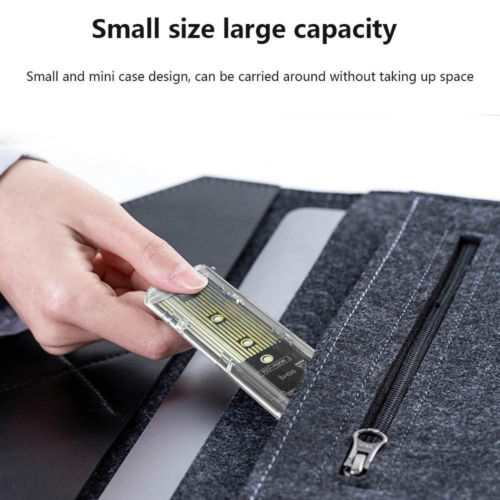TISHRIC M.2 NVMe NGFF SSD Enclosure USB 3.1 Type-C 10Gbps SSD Enclosure PRIMED