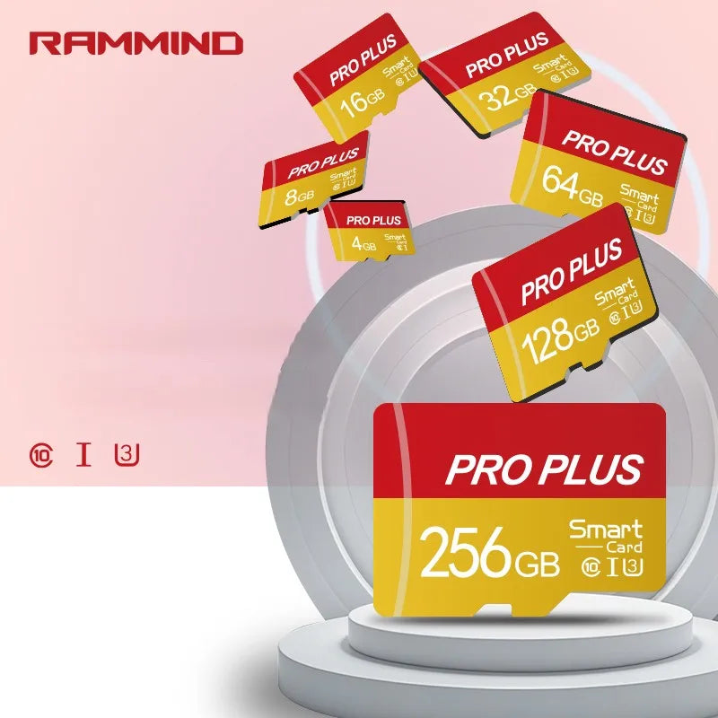 RANNIND Micro SD Card 8–128GB U3 V30 A1 + SD Adapter MicroSD Memory Card PRIMED