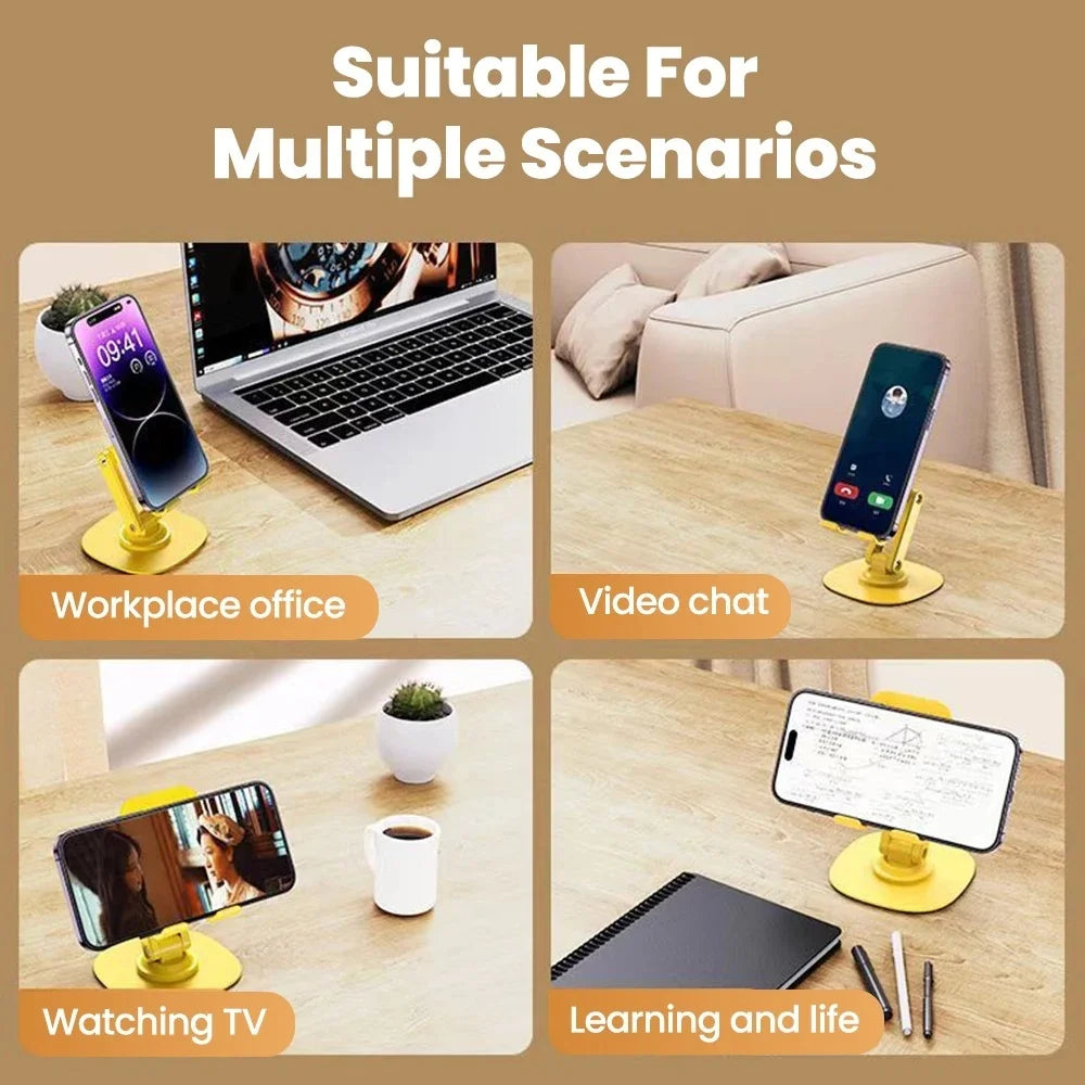 Universal 360° Rotating Phone Stand – Foldable Desktop Holder Phone Stand PRIMED