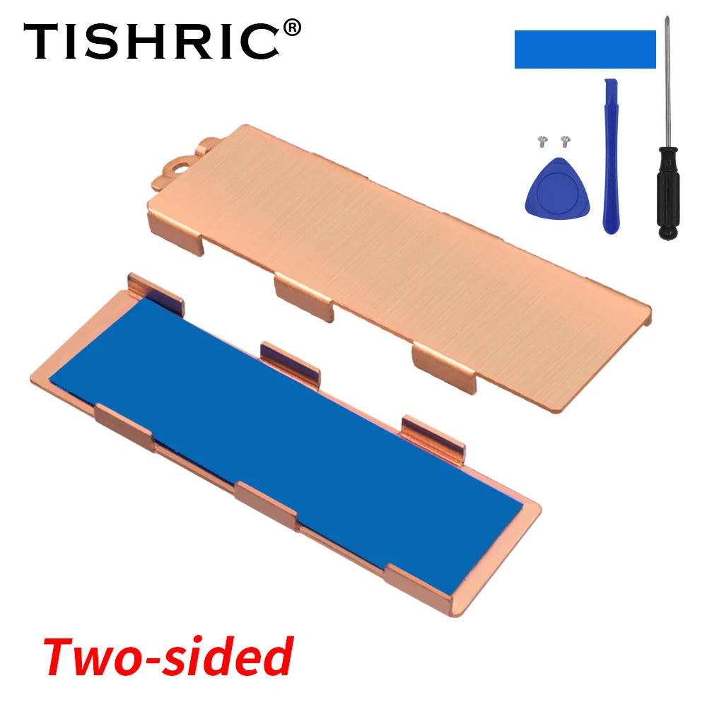 TISHRIC Pure Copper M.2 SSD Heatsink with Thermal Pad NVMe SSD Heatsink PRIMED Double sided China Mainland