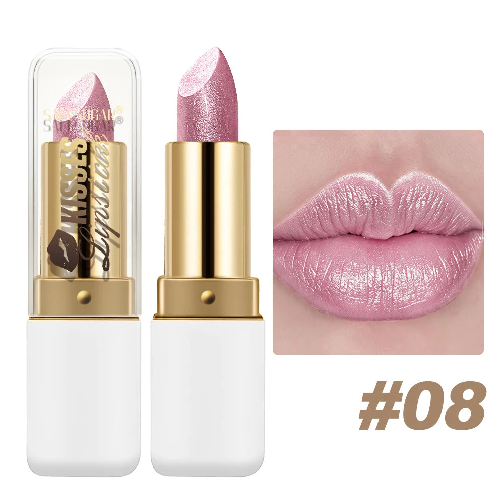 SAM SUGAR Metallic Matte Lipstick – Waterproof Pearlescent Gloss