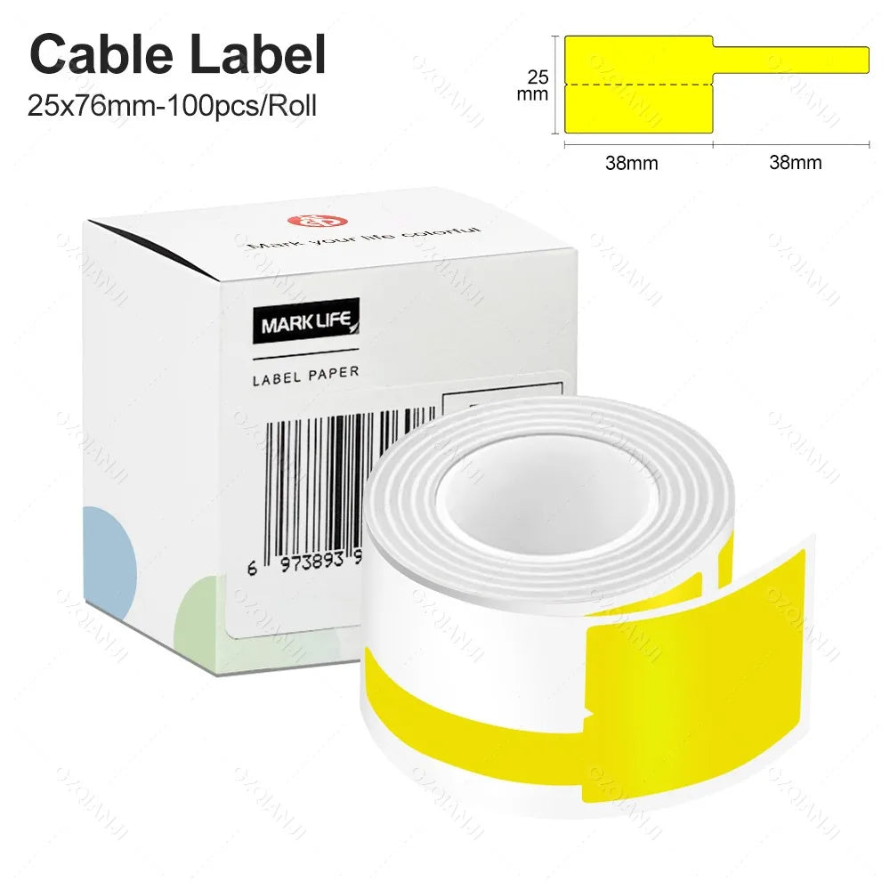 Thermal RFID Label Tape 40×30mm 50×30mm – M110 M220 X2 P50 Thermal Label Tape PRIMED 1YE Cable 25x75mm