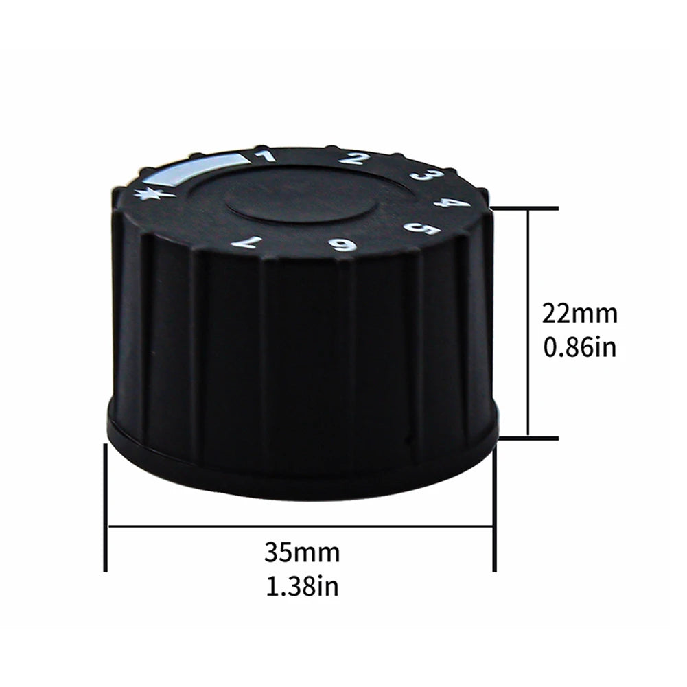MINISIT 710 Thermostat Knob 2-Pack – White & Black Plastic Thermostat Knob PRIMED