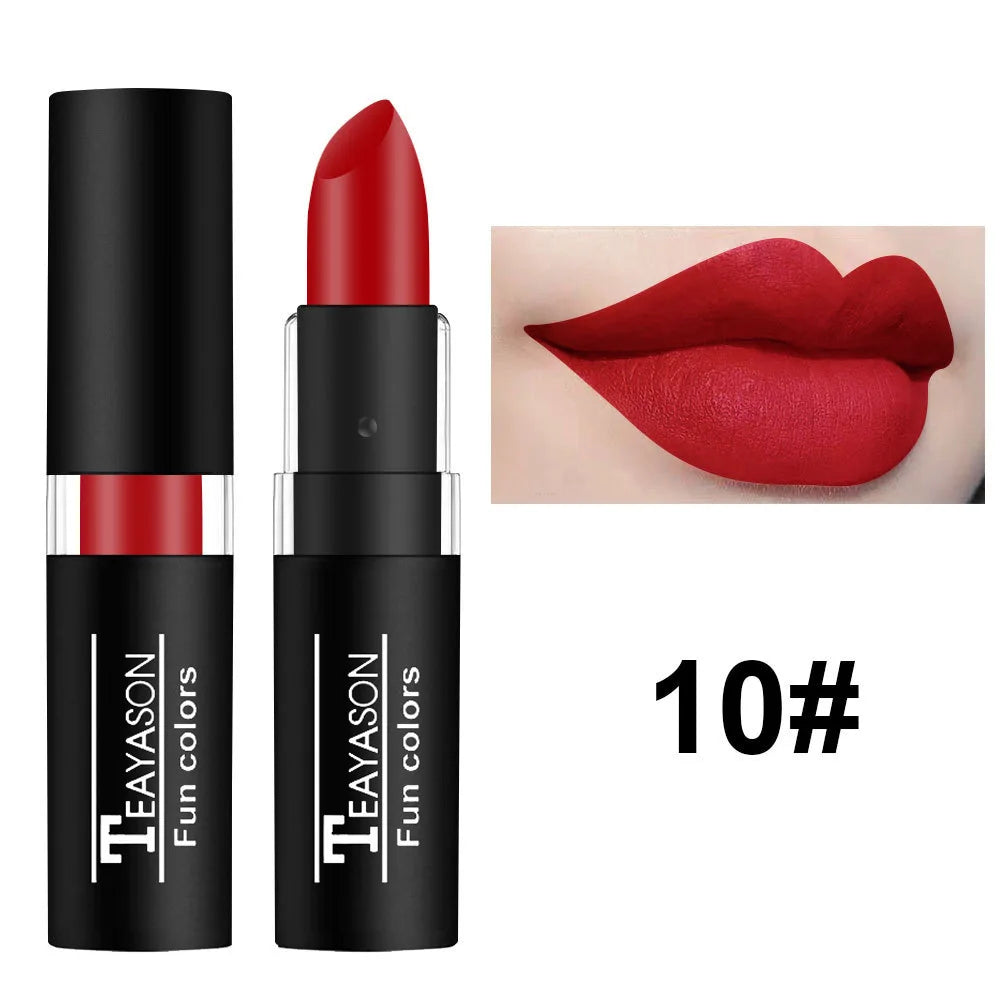 TEAYASON Velvet Matte Lipstick – Waterproof, Long-Lasting Color