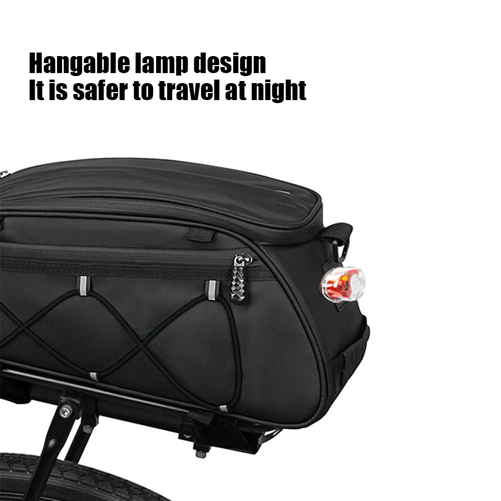 Waterproof Bike Rear Trunk Bag | Multi-Pocket Cycling Pannier Bike Trunk Bag PRIMED