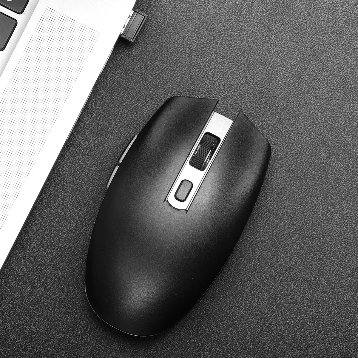 MissionFit 2.4G Wireless Ergonomic Mouse 1600DPI – Black Wireless Computer Mouse PRIMED black