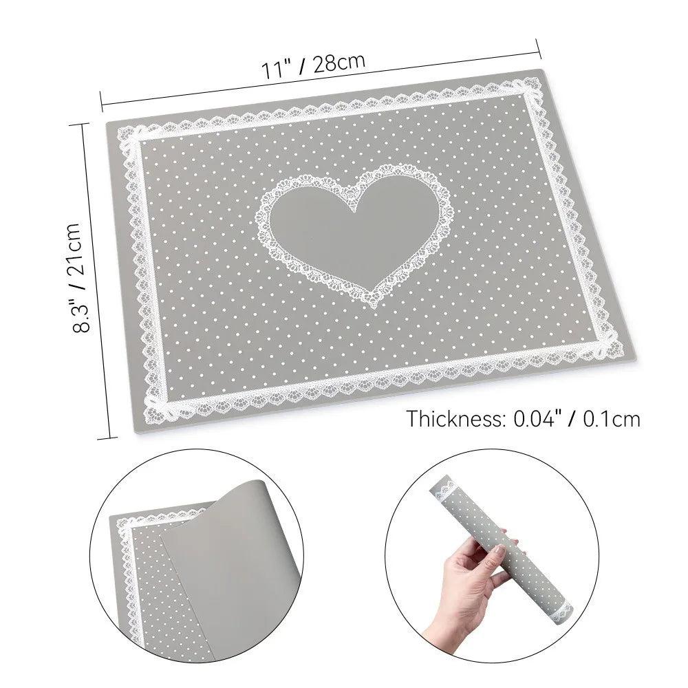 Silicone Nail Art Mat – Non-Slip Washable Lace Hand Cushion