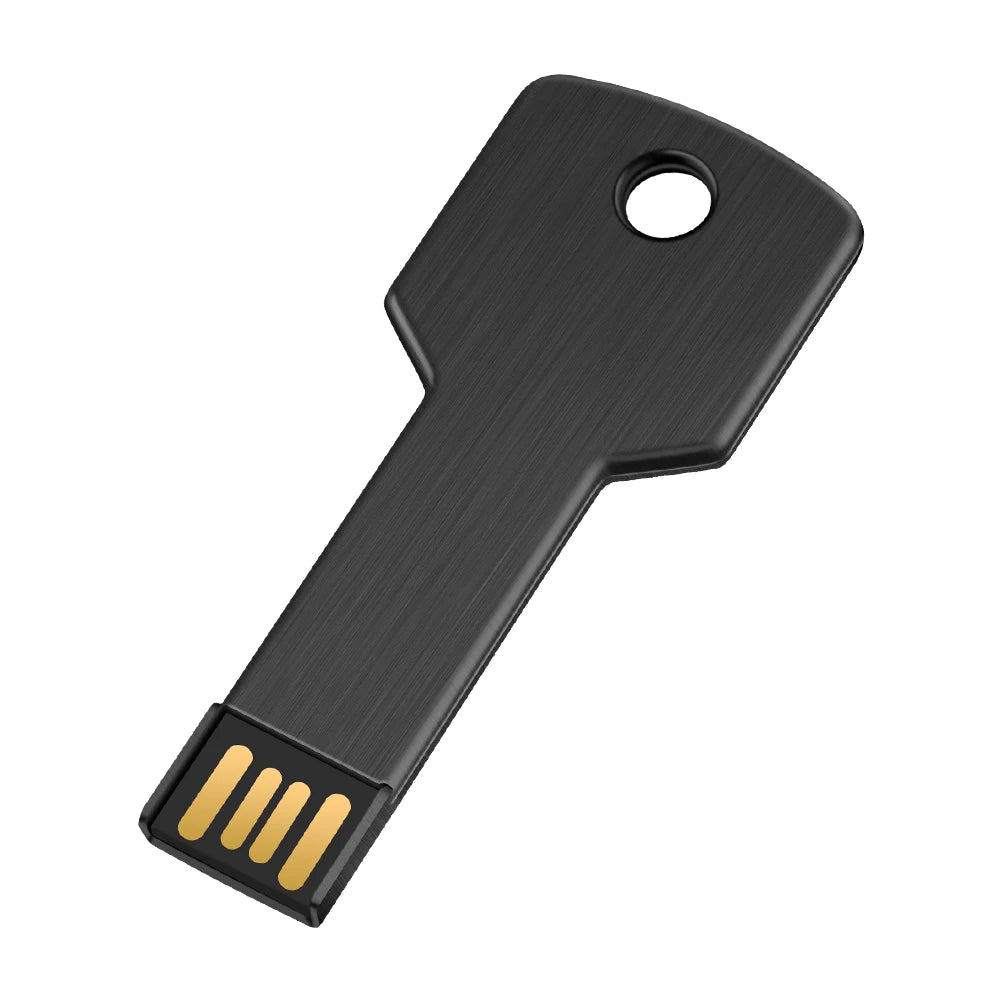 Metal USB Flash Drive 8–128GB | Custom Logo Key Pen Drive USB Flash Drive PRIMED 4GB black China Mainland