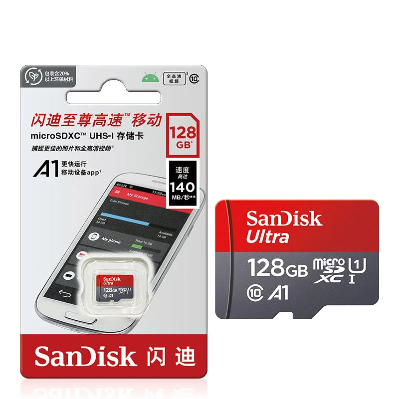 SanDisk Micro SD Card 256GB 128GB 64GB 32GB Class 10 UHS-I Micro SD Card PRIMED