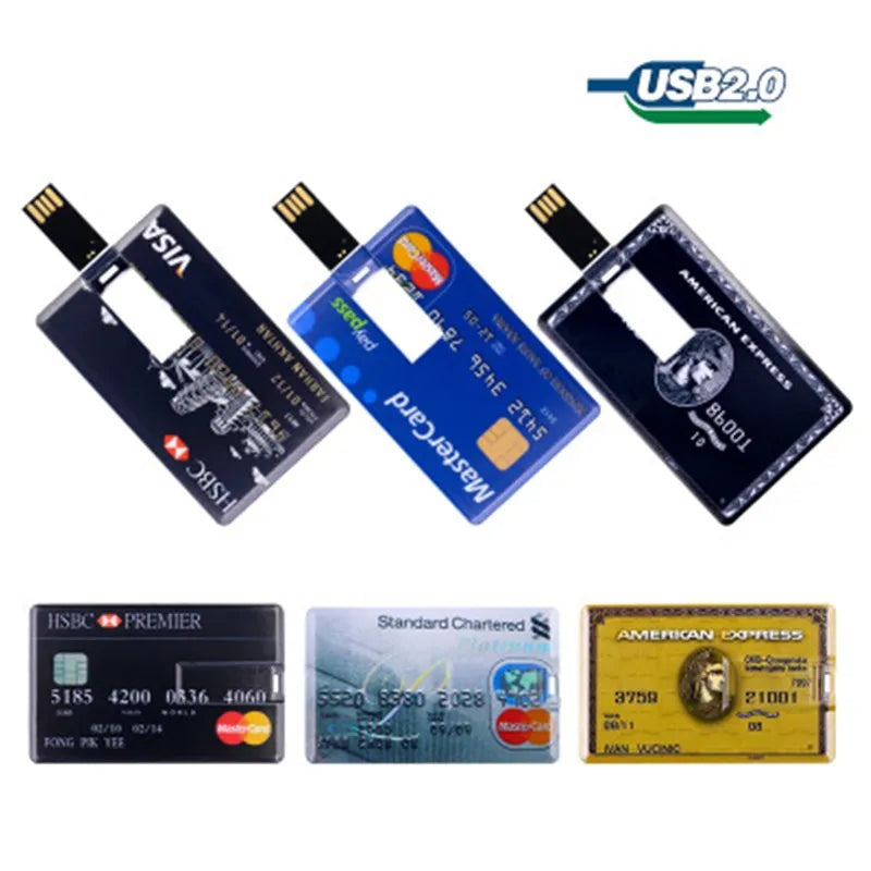 50-Pack Custom Logo Credit Card USB Flash Drives | USB 2.0 USB Flash Drive PRIMED