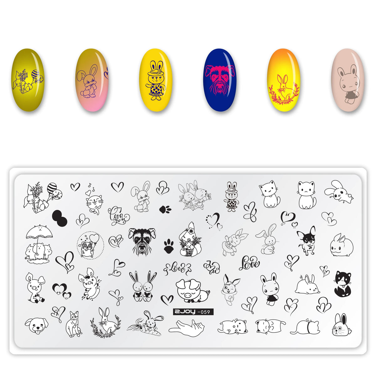 Nail Art Stamping Plate 6×12cm – Cactus Floral & Animal Designs Nail Stamping Plate PRIMED Zjoy59