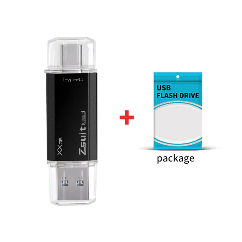 Z-Suit Metal OTG USB Flash Drive | Type-C & USB 2 in 1