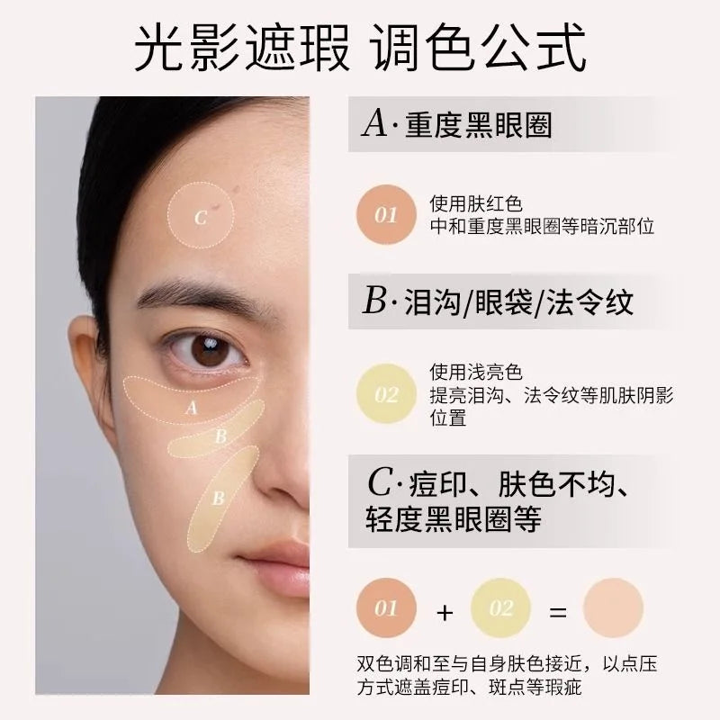 Maogeping Double Color Concealer Palette – High Coverage Cream