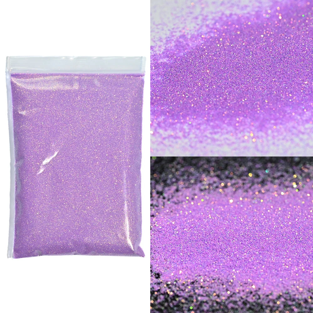Ultra-Fine Nail Glitter Powder 10g – Pink & Blue Chrome Pigment