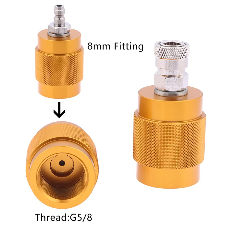 G5/8 DIN 300Bar Scuba Adapter – 8mm Quick Coupler Socket Scuba Diving Adapter PRIMED