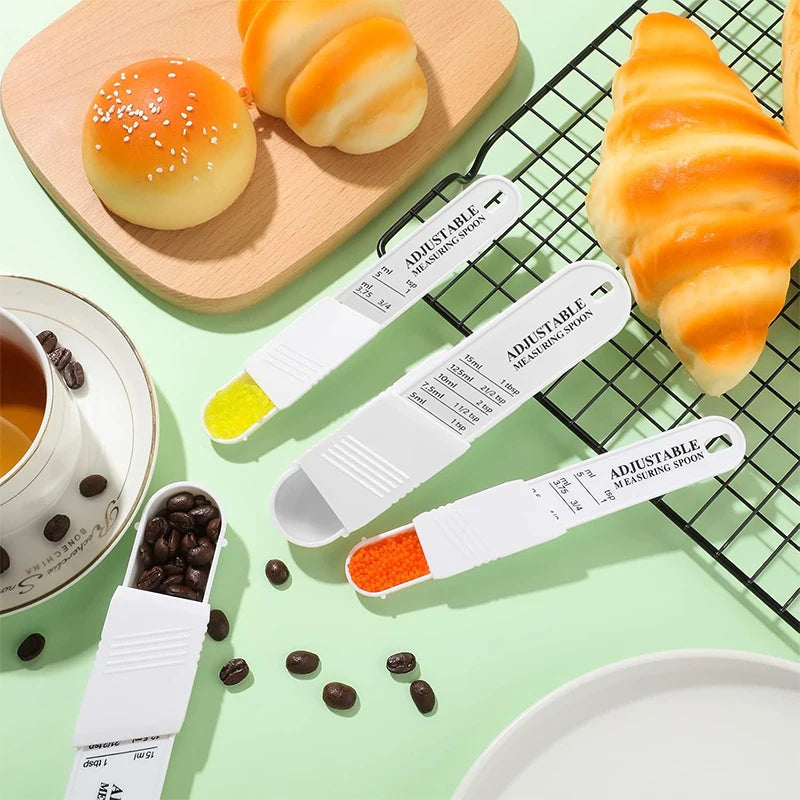 Adjustable Measuring Spoons Set – Tablespoon & Teaspoon Measuring Spoon Set PRIMED