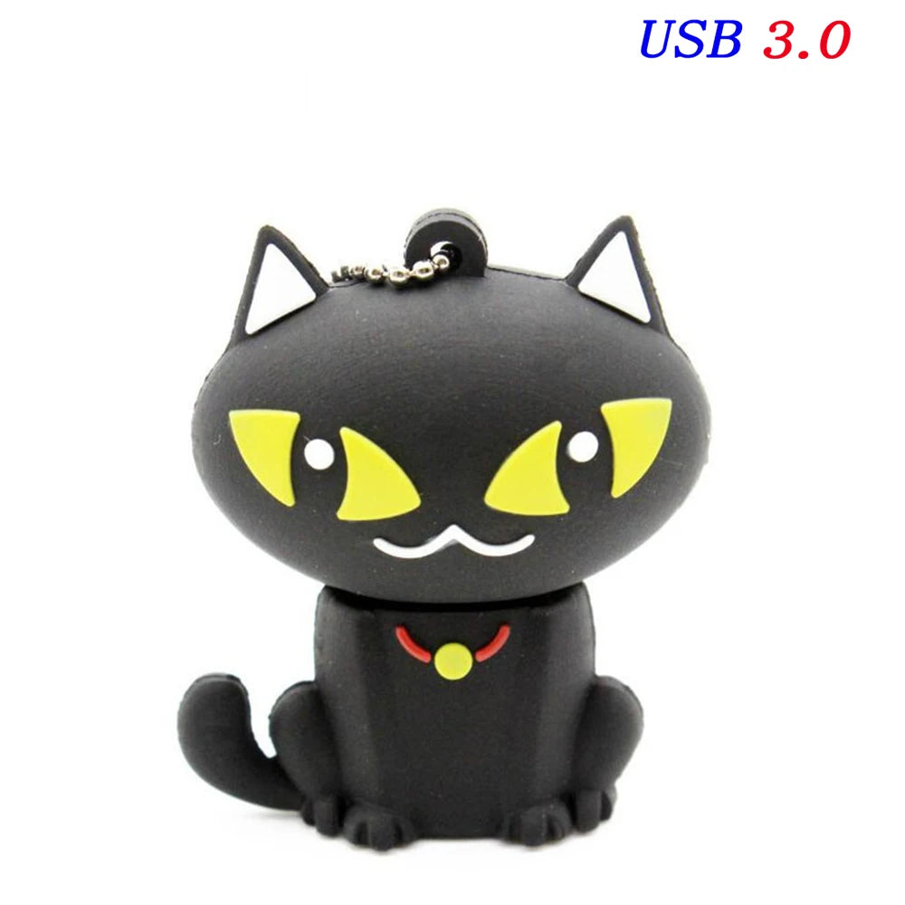 JASTER Cute Cartoon USB Flash Drive 8GB–64GB | Cat & Fox USB Flash Drive PRIMED YELLOW 8 GB
