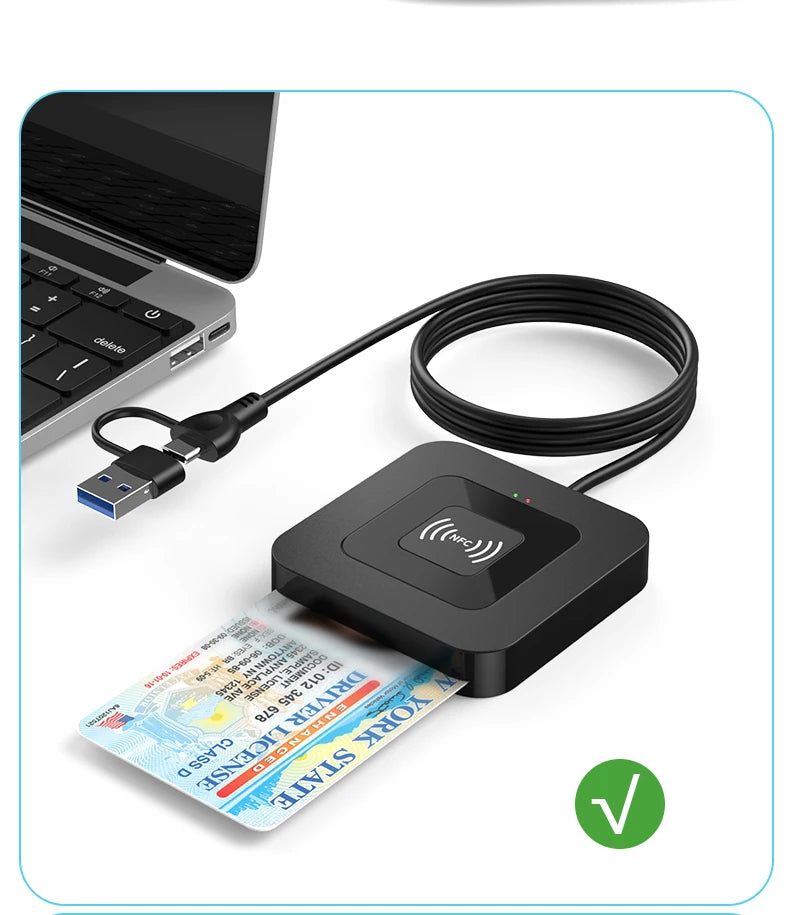 UTHAI X06 USB 2-in-1 Smart Card Reader – Contact & NFC