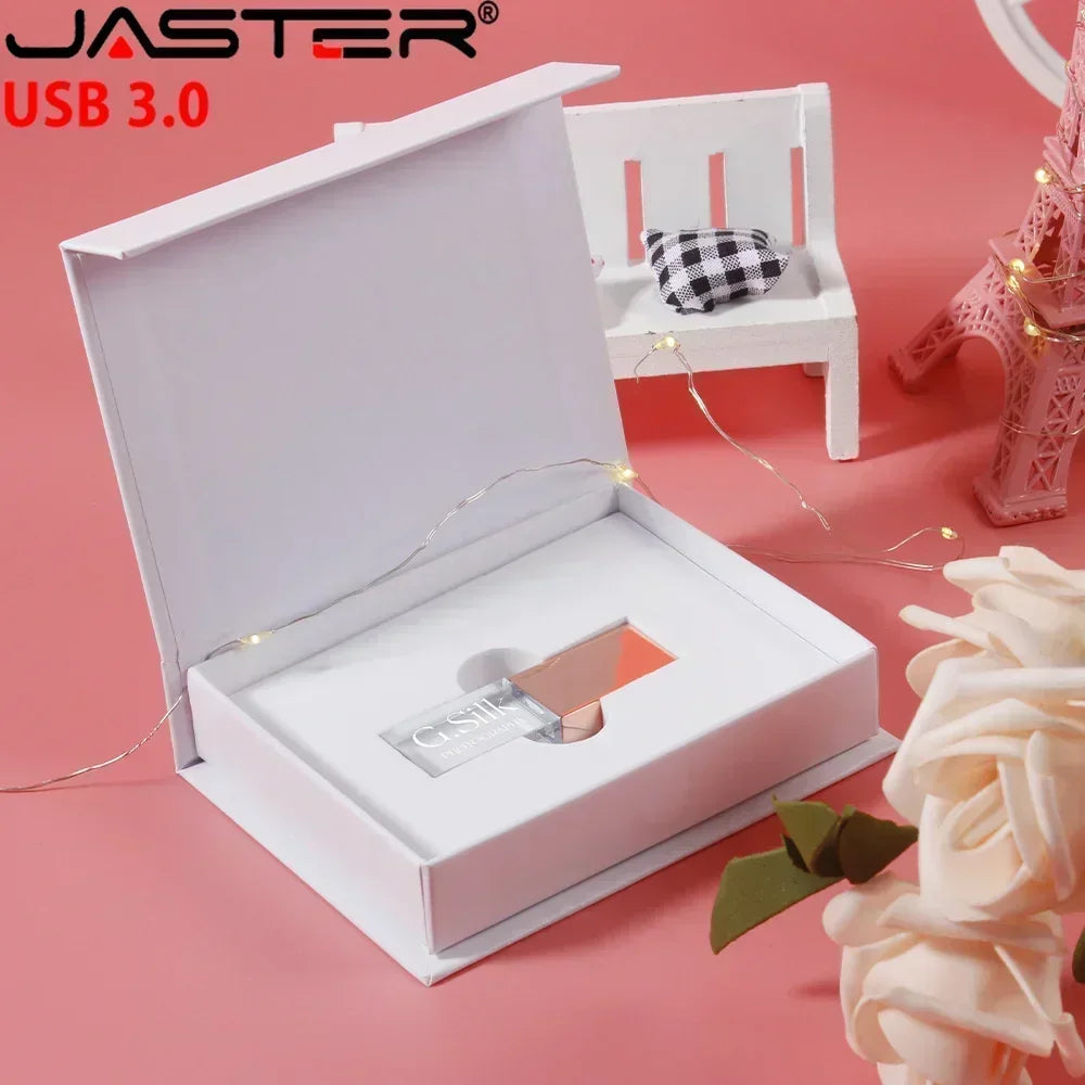 JASTER Crystal USB 3.0 Flash Drive 4GB–128GB | Custom Logo Crystal USB Flash Drive PRIMED