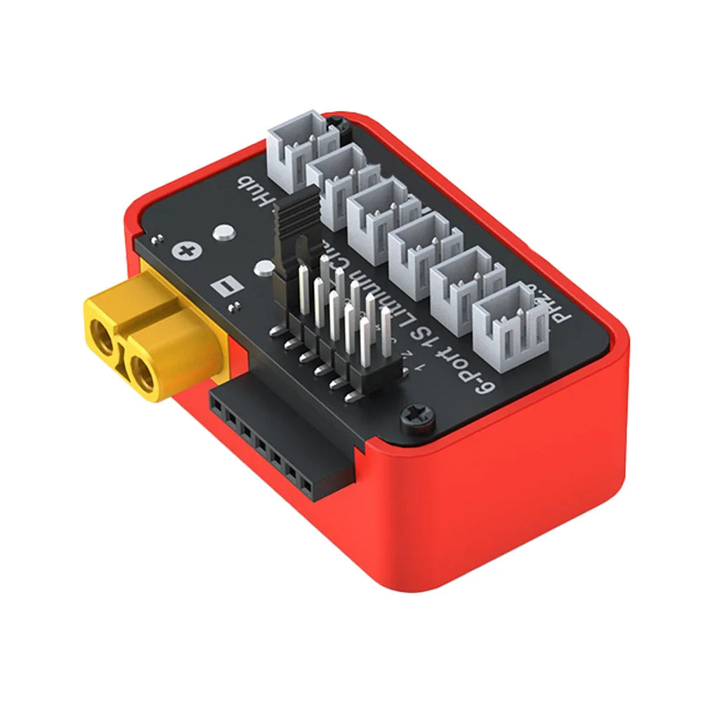 HpLive B6neo 6-Port 1S LiPo Charging Hub PH2.0/BT2.0 Battery Charging Hub PRIMED