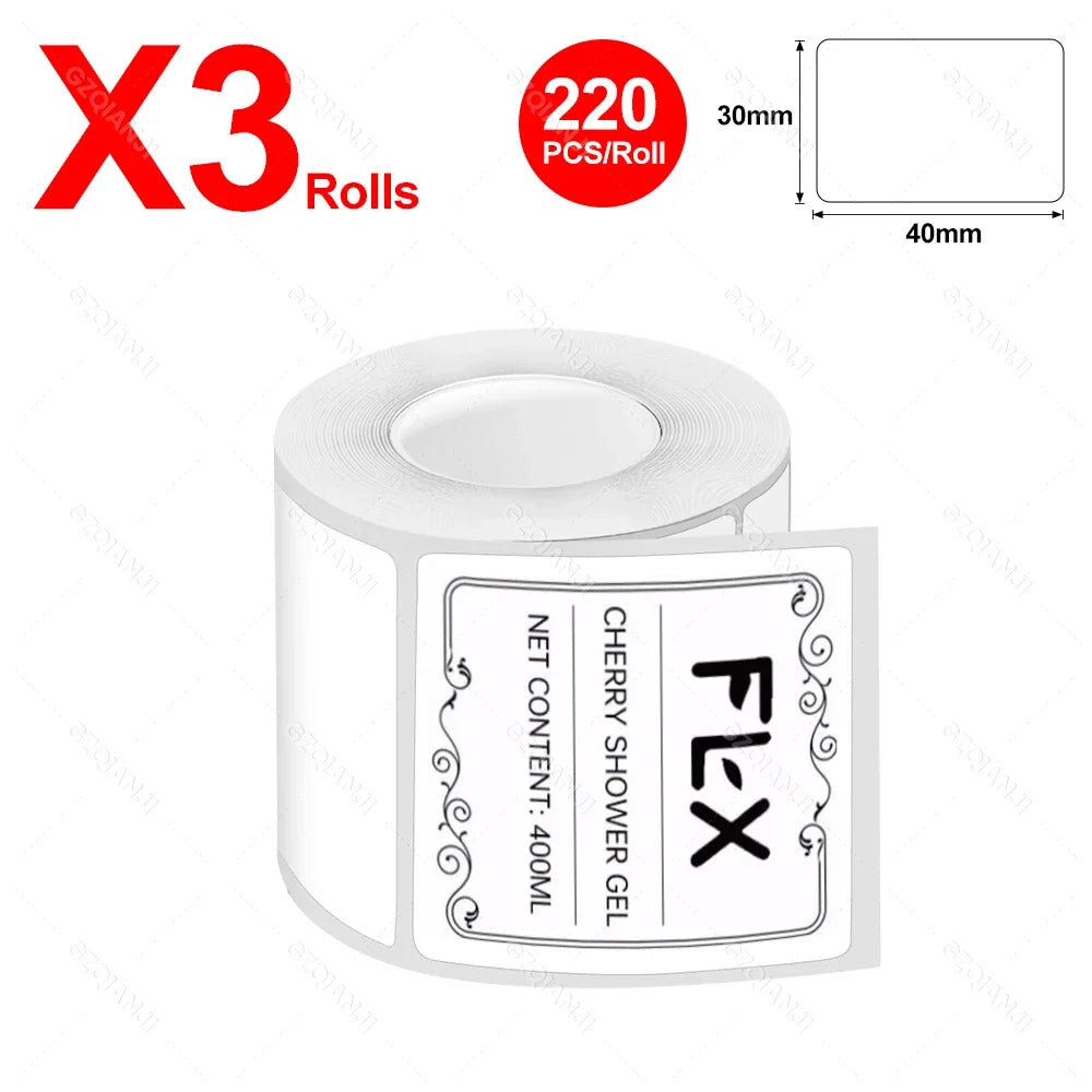 Marklife P50 Bluetooth Thermal Label Printer | Portable Label Maker Thermal Label Printer PRIMED 3Rolls 40-30mm