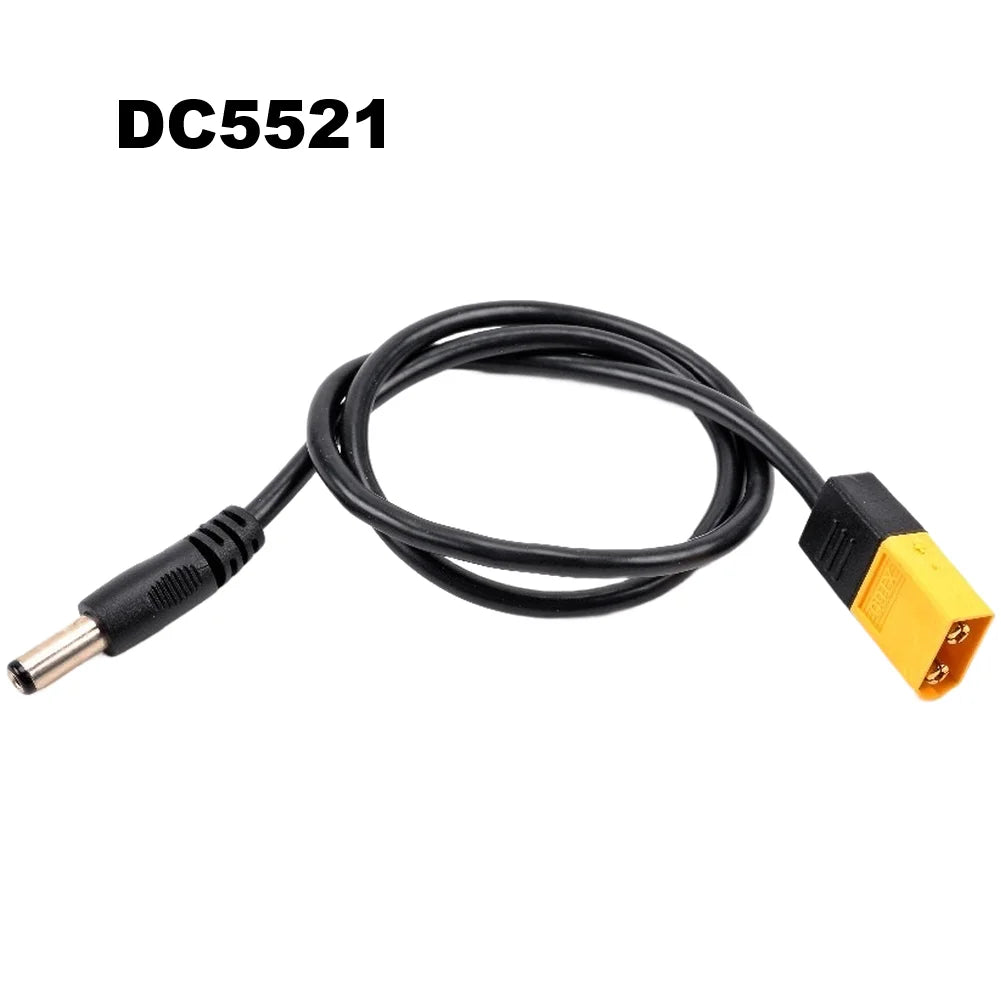 XT60 to DC5525/5521 Power Adapter Cable for TS100 T12 Iron