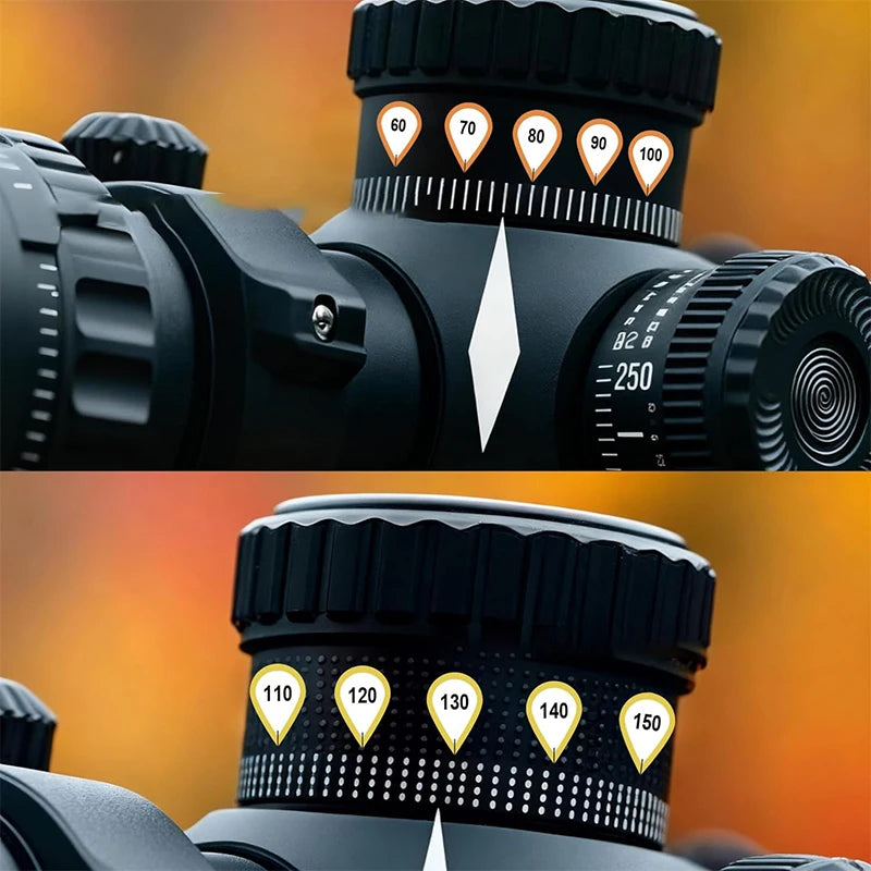 Scope Turret DOPE Sticker Set – 10 Sheets Distance Markers Scope Turret Stickers PRIMED