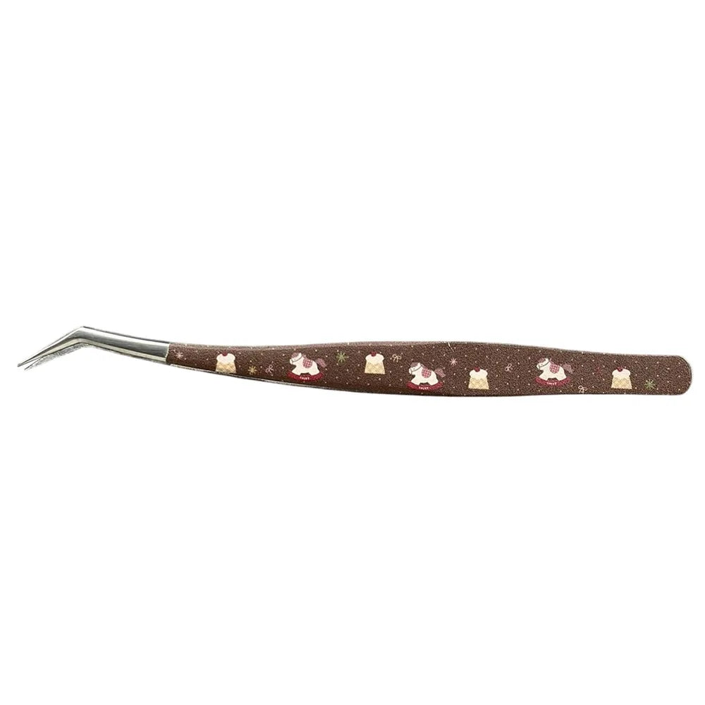 Curved False Eyelash Tweezers – Anti-Static Stainless Steel Eyelash Tweezers PRIMED Style 1