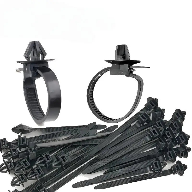 Nylon Push Mount Wire Harness Clamp Clips 10/20PCS Black Wire Harness Clips PRIMED