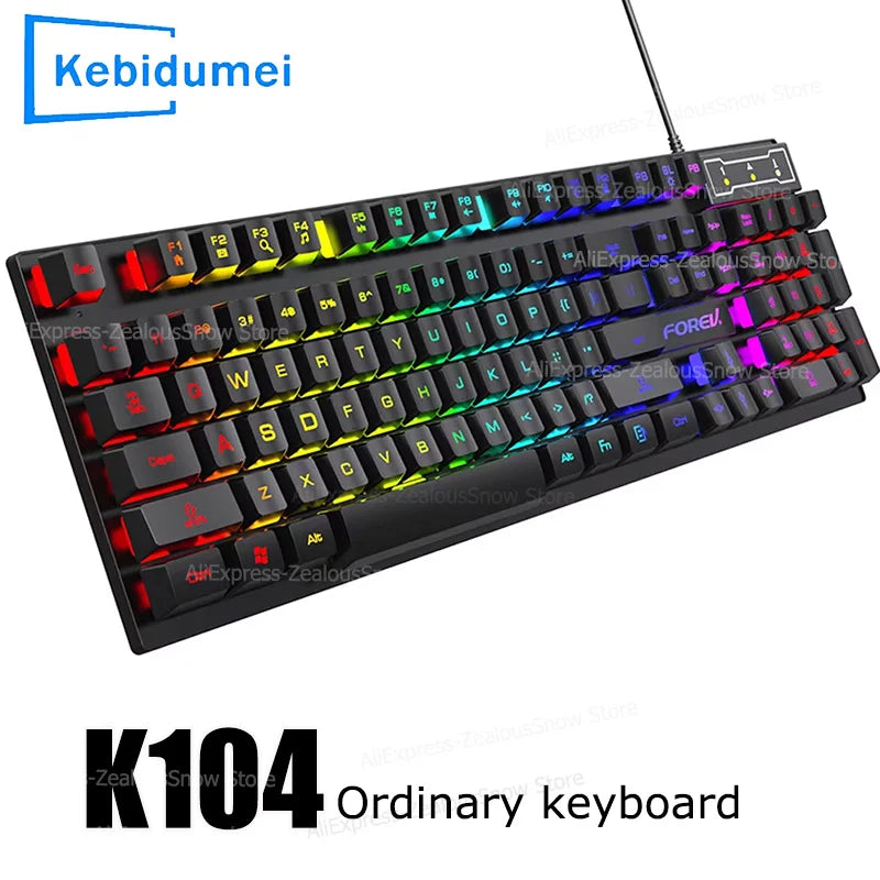 104-Key RGB Wired Mechanical Gaming Keyboard | USB Backlit Gaming Keyboard PRIMED K104 China Mainland