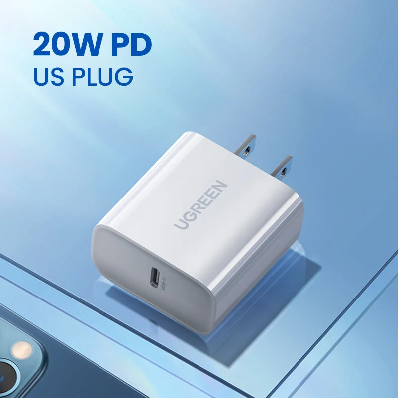 UGREEN 20W USB-C PD Fast Charger QC4.0 3.0 – iPhone & Android USB-C Wall Charger PRIMED US 20W Russian Federation