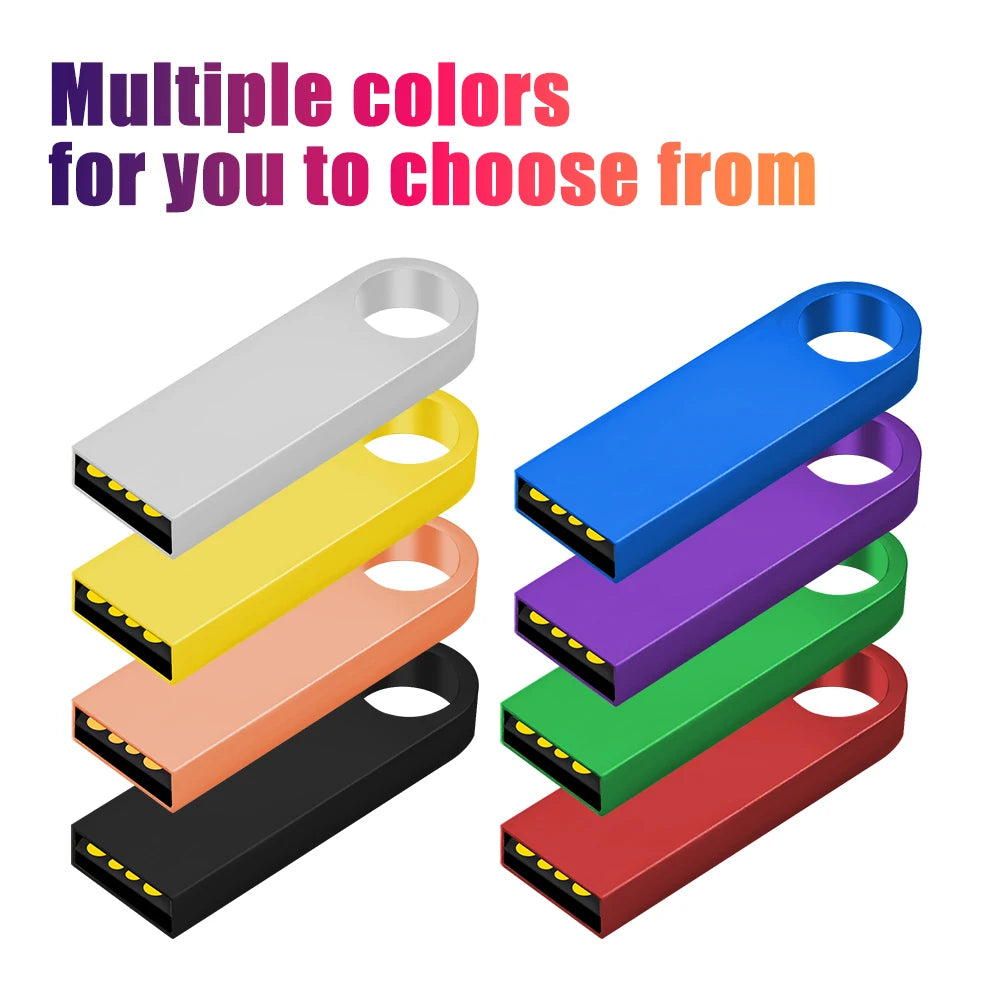 10-Pack Metal USB 2.0 Flash Drives 8–64GB | Free Custom Logo USB Flash Drive PRIMED