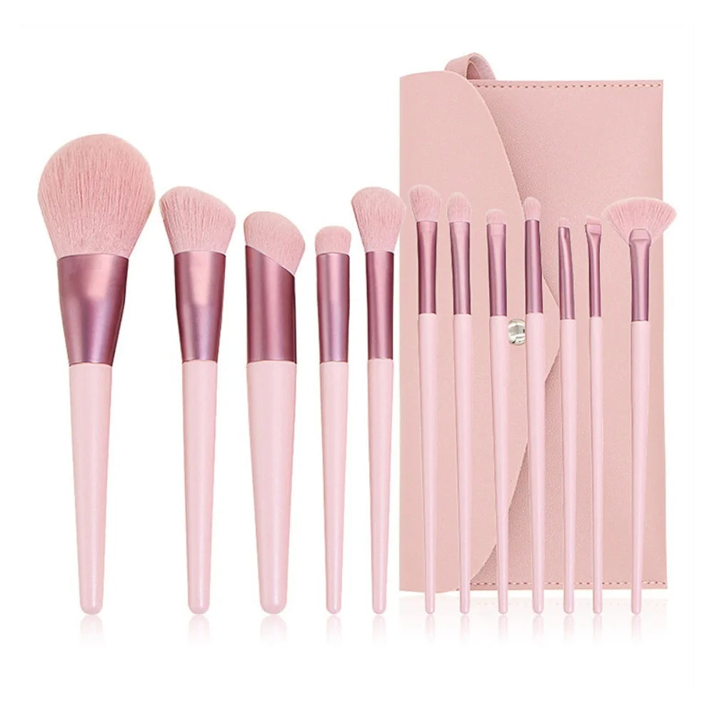 13-Piece Makeup Brush Set with Bag | Foundation, Blush & Eye Makeup Brush Set PRIMED 12pcs with Bag